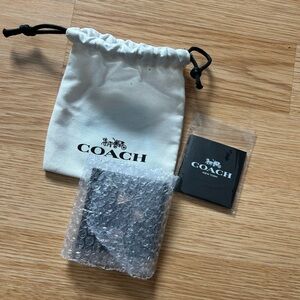 Coach Rose Gold Necklace & Earrings Set with Bag